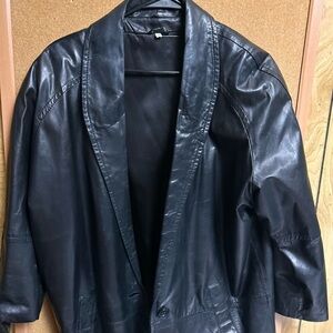 Ladies Black Leather Jacket